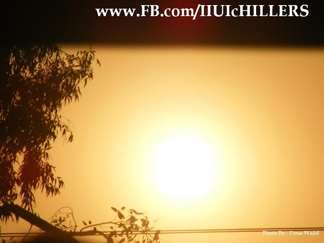 sunset view of sky from iiui bus