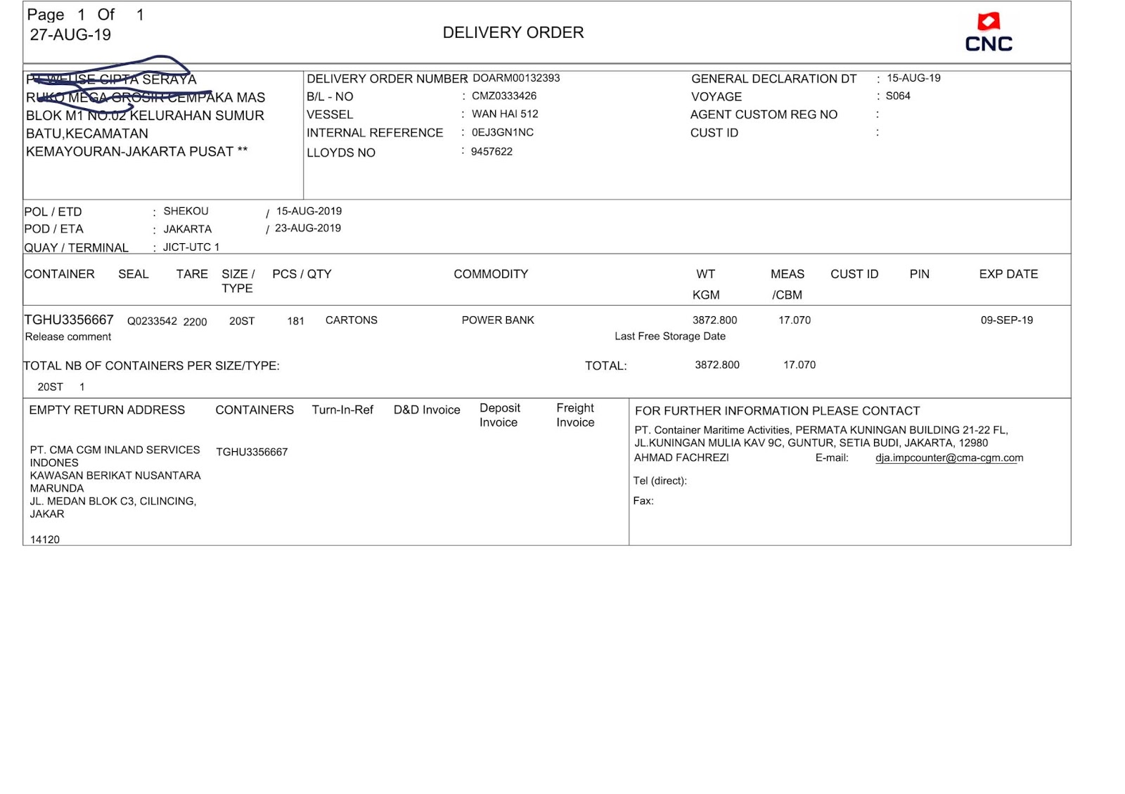 Contoh Surat Pengambilan Delivery Order Pelayaran Indonesia Indonesia Undername Import Export Blog