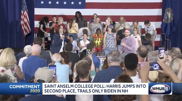 Kamala Harris rises into second place in new Saint Anselm College poll of NH primary voters