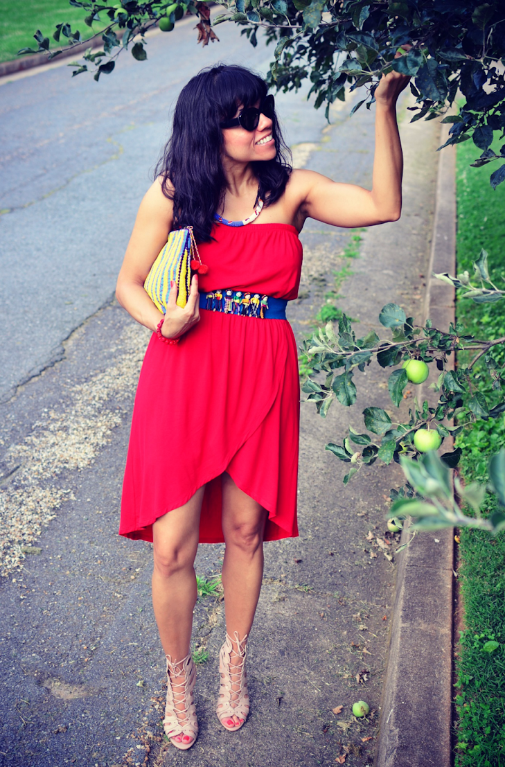 RED DRESS OUTFIT