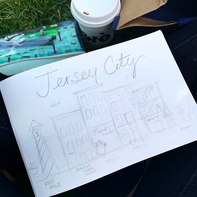 New Whimsy City Collection featuring Jersey City, New York City, Hoboken by artist Lady Lucas | Linzer Lane Blog