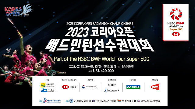 Jadual, Keputusan Dan Siaran Langsung Kejohanan BWF Korea Open 2023