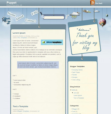 Puppet Blogger Template