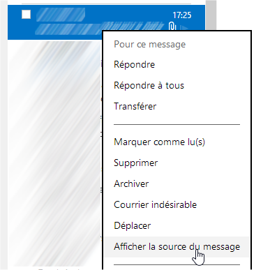 capture d'écran Outlook.com