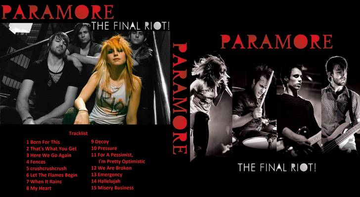 item Paramore Final Riot Tour 2008 shirt