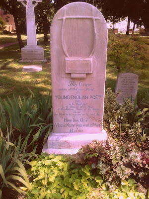 Keats' grave at Protestant Cemetary in Rome, John Keats in Rome, John Keats w Rzymie, Romantic Poet