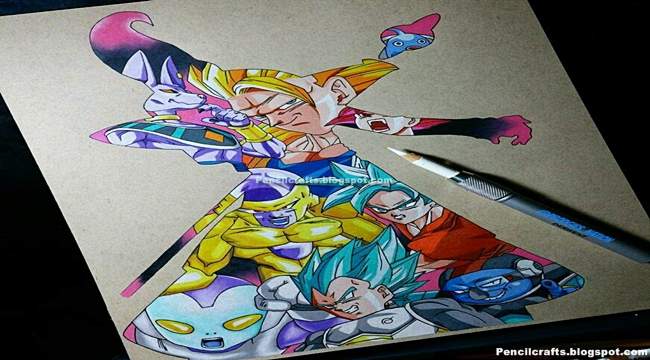 New Color Pencil Drawings Dragon
