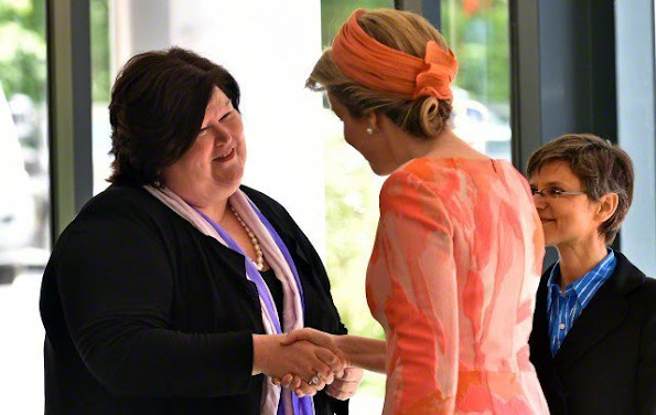 Queen Mathilde of Belgium attended the inauguration of the maternity and children’s wing at the Universitair Ziekenhuis Antwerpen (UZA) hospital 