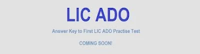 LIC ADO, answer key, results