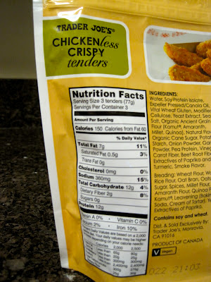 trader joe's vegan chickenless tenders