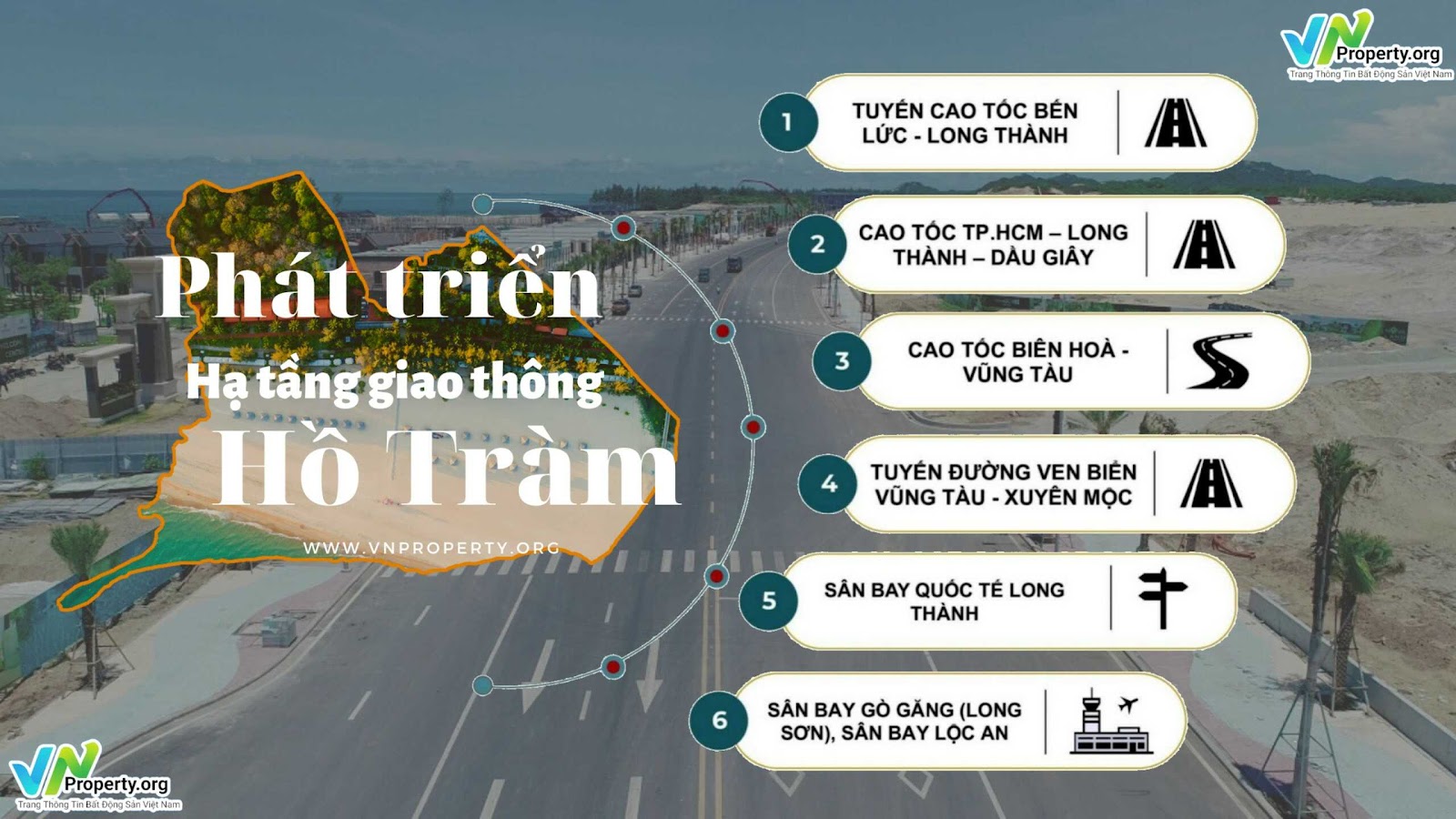 ảnh minh hoạ, 6 yếu tố phát triển về hạ tầng giao thông tại khu du lịch biển Hồ Tràm