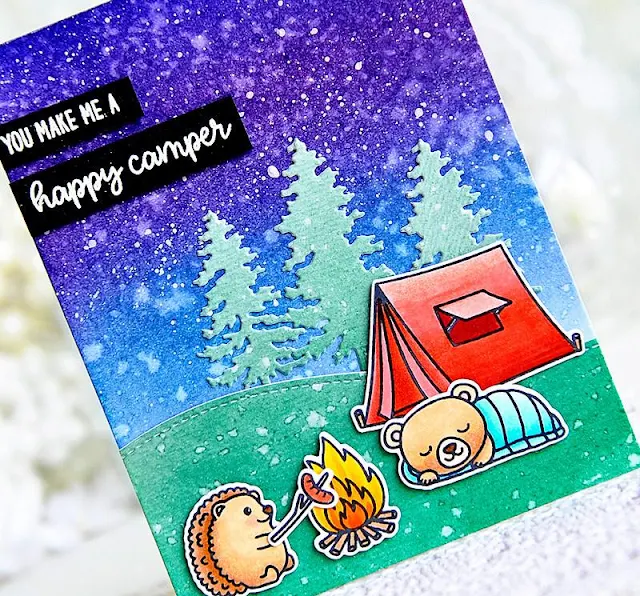 Sunny Studio Stamps: Critter Campout Friendship Cards by Kay Miller