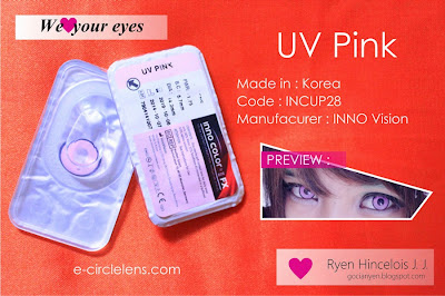 Pink Contacts, Pink Lenses, Cosplay Lenses, UV Contacts