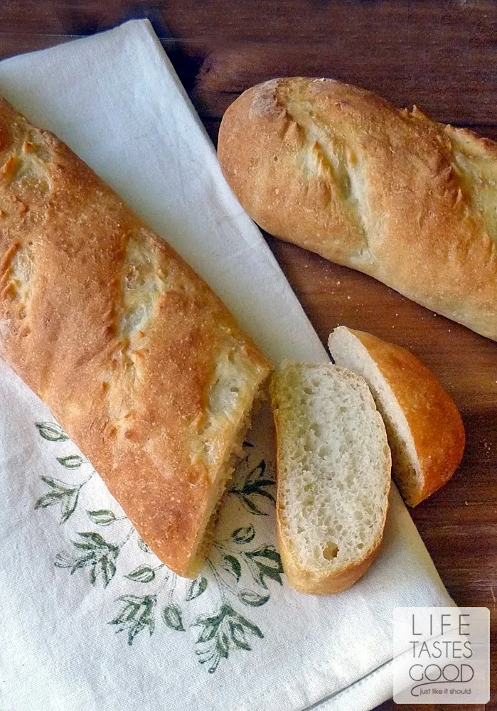 Banh Mi Bread on cutting board ready to eat