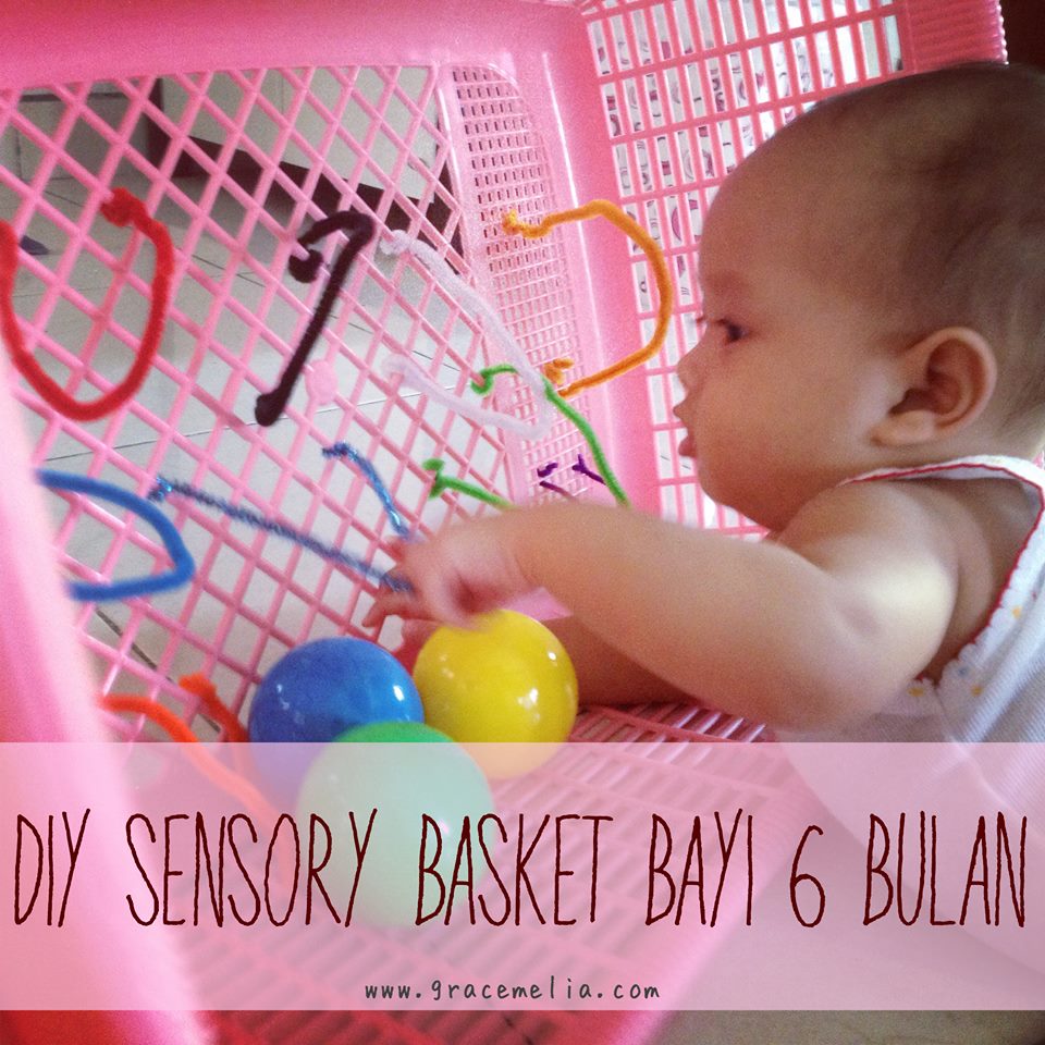 DIY Sensory Basket untuk Bayi 6 Bulan dengan Alat 