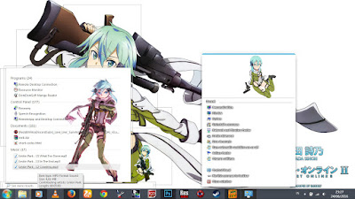 [Theme Win 7] Sword Art Online II - Asada Sinon by Eldiaz7