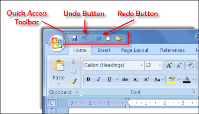 Quick Access Toolbar of MS Word 2007