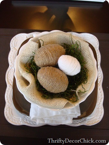 twine wrapped eggs
