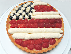 Memorial Day: Tarta Bandera Americana de Frambuesas y Arándanos