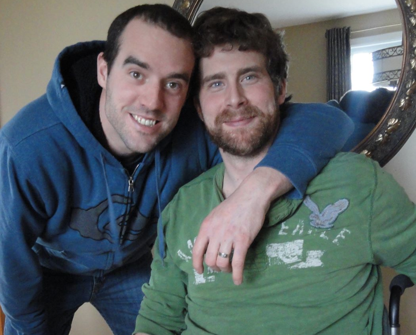 Matty Kuiken Oakwood Kawartha Lakes seated wearing green with friend wearing blue picture linked to Facebook event via an ad link