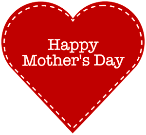 Happy Mothers Day heart banner
