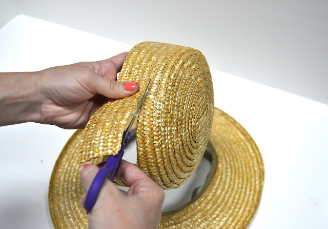 Flashback Summer: Sassy Straw Saucer Hat DIY- 1940s, 1950s vintage refashion tutorial