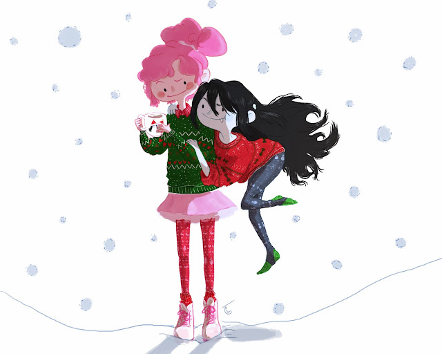 Marceline and Bubblegum Christmas