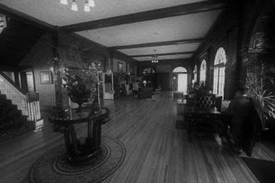 The lobby of the Stanley Hotel is said to be haunted by the hotel founder Freelan Stanley, inventor of the Stanley Steamer automobile.