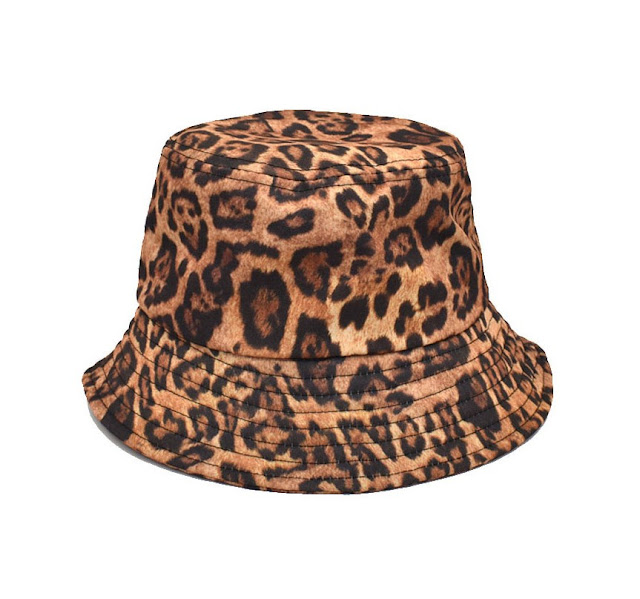 Casual Leopard Flower Print Fisherman Cap