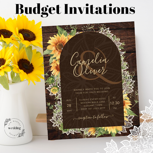 budget rustic wedding invitations