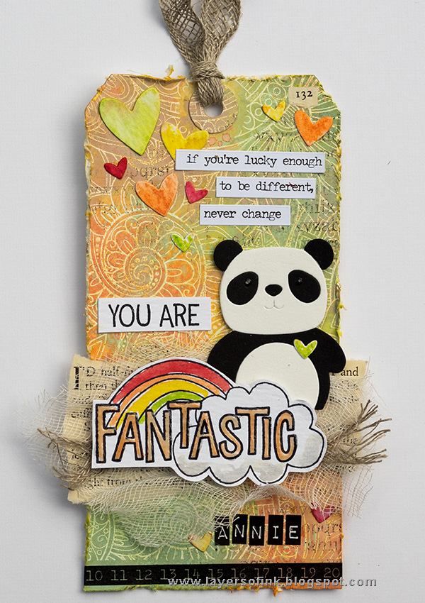 Layers of ink - Distress Oxide Resist Background by Anna-Karin with SSS Picture Book Panda and STAMPtember stamps