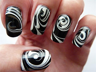 Simple Black Nail Art Designs