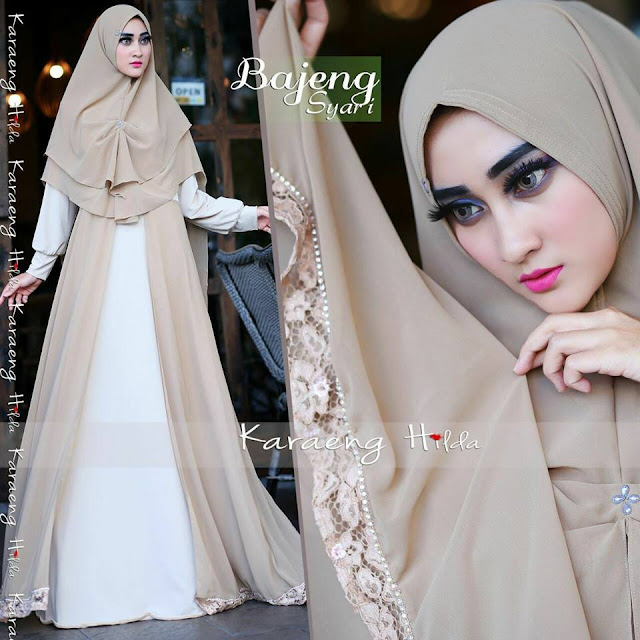 Dress Umbrella + khimar 2 layer Karaeng Hilda