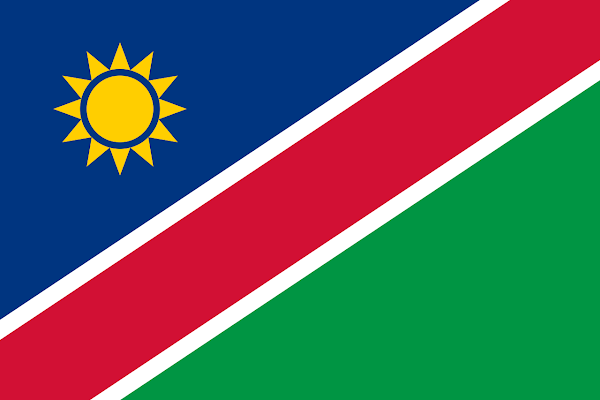 Logo Gambar Bendera Negara Namibia PNG JPG ukuran 600 px