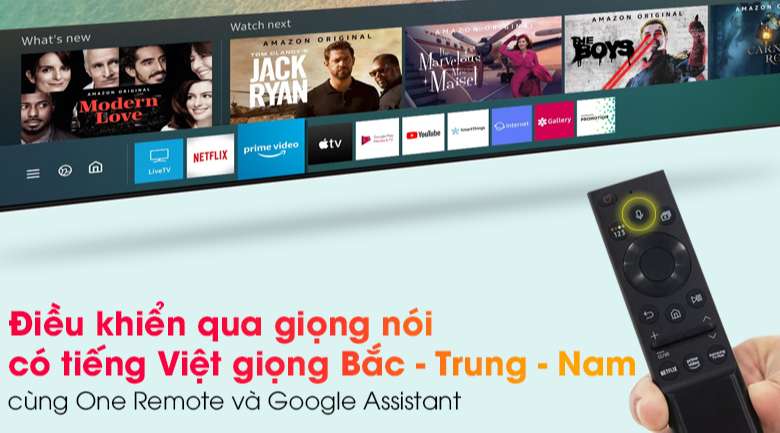 Smart Tivi Khung Tranh The Frame QLED Samsung 4K 65 inch QA65LS03A - One Remote và Google Assistant
