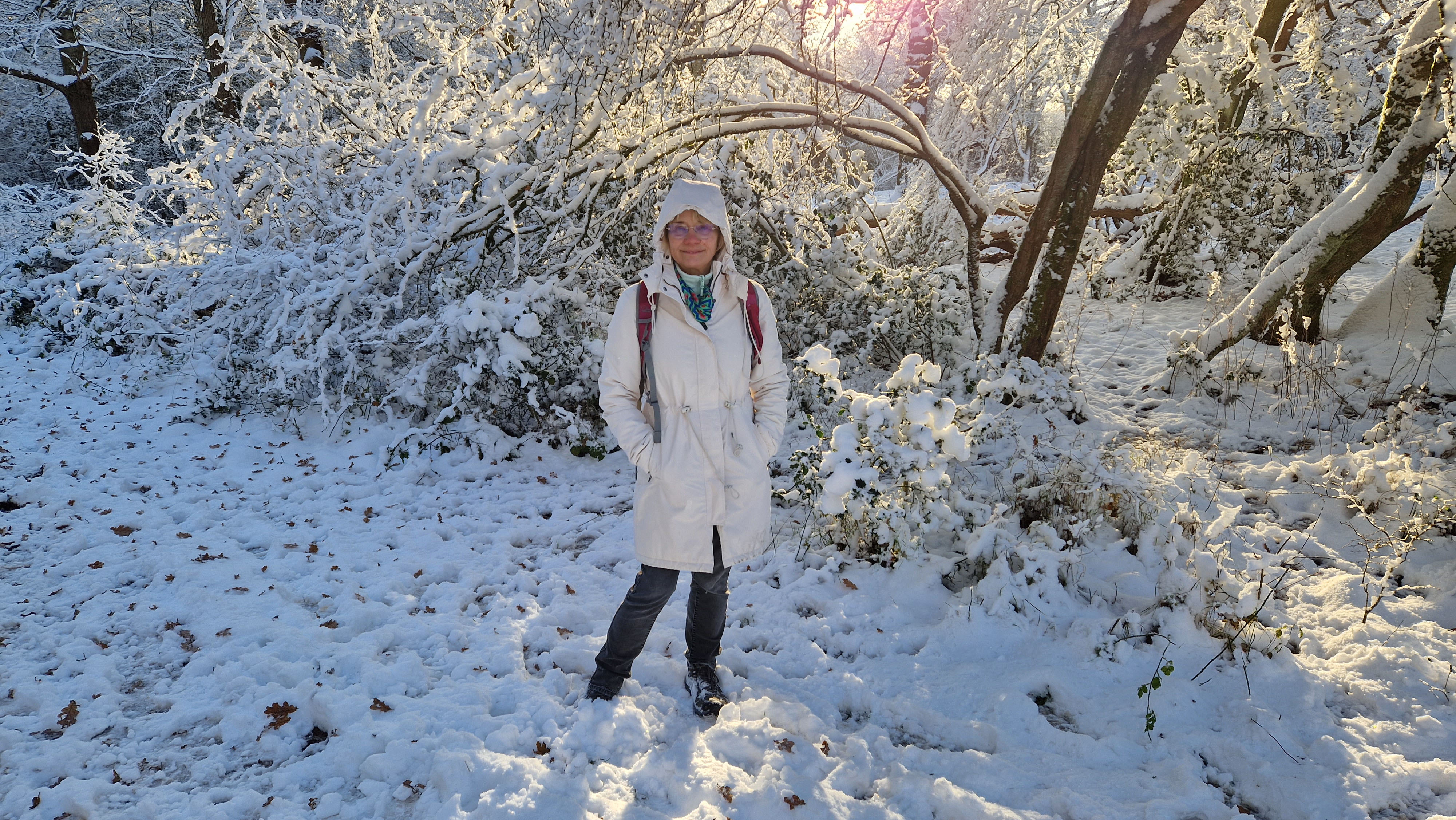 Heavy snowfall in Epping Forest, east London, December 2022