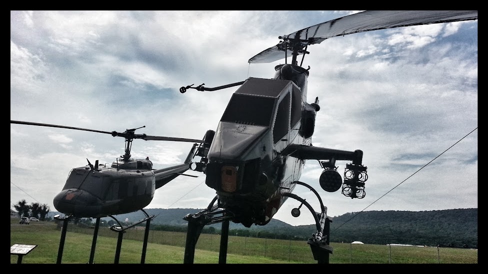 Helicopters on display at  Fort Indian Town Gap