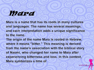 meaning of the name "Mara"