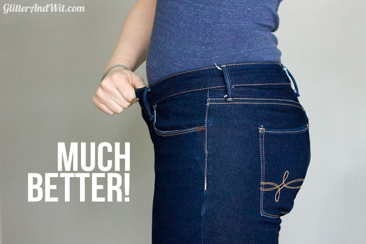Have you tried this hack? Works for jeans thats are very loose at the , tighten  jeans waist