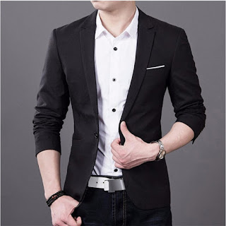 Stylish Formal Mens Men Slim Fit One Button Suit Blazer Business Coat Jacket Top