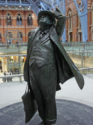 Sir John Betjeman looks up