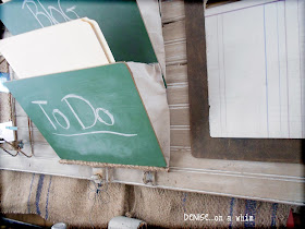 School Chalkboard Slates into File Pockets via http://deniseonawhim.blogspot.com