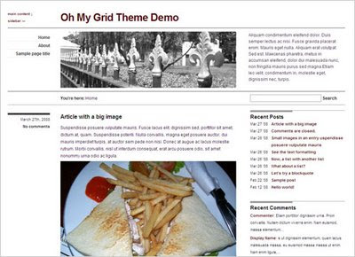 Oh My Grid Blogger Template