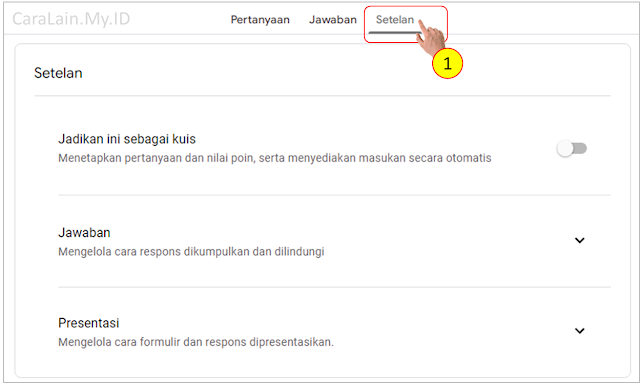 Membatasi 1x Jawaban Google Form - CaraLain.My.Id