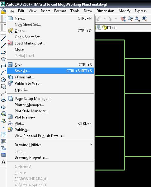 Import Drawing from AutoCAD to STAAD.Pro.