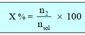 النسبة المئوية المولية Mole Fraction Percentage