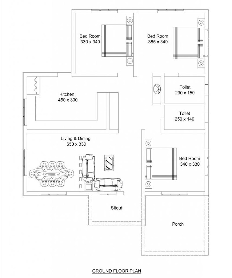 38+ Low Cost Simple 3 Bedroom House Plan