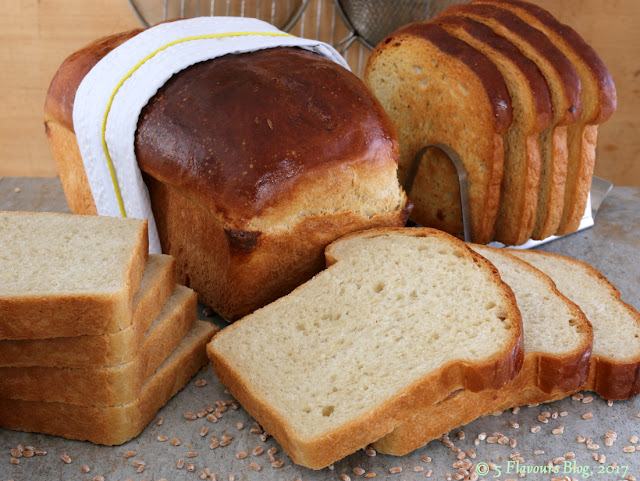 Sliced & Whole White Bread + Toast Rack Full Of Toast.