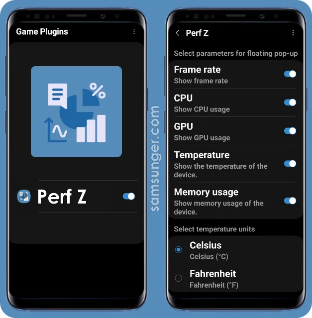 Perf Z Plugin and Its Parameters Picture