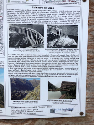 Information board at the dam talking about the collapse.